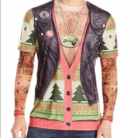 hairy chest christmas sweatshirt